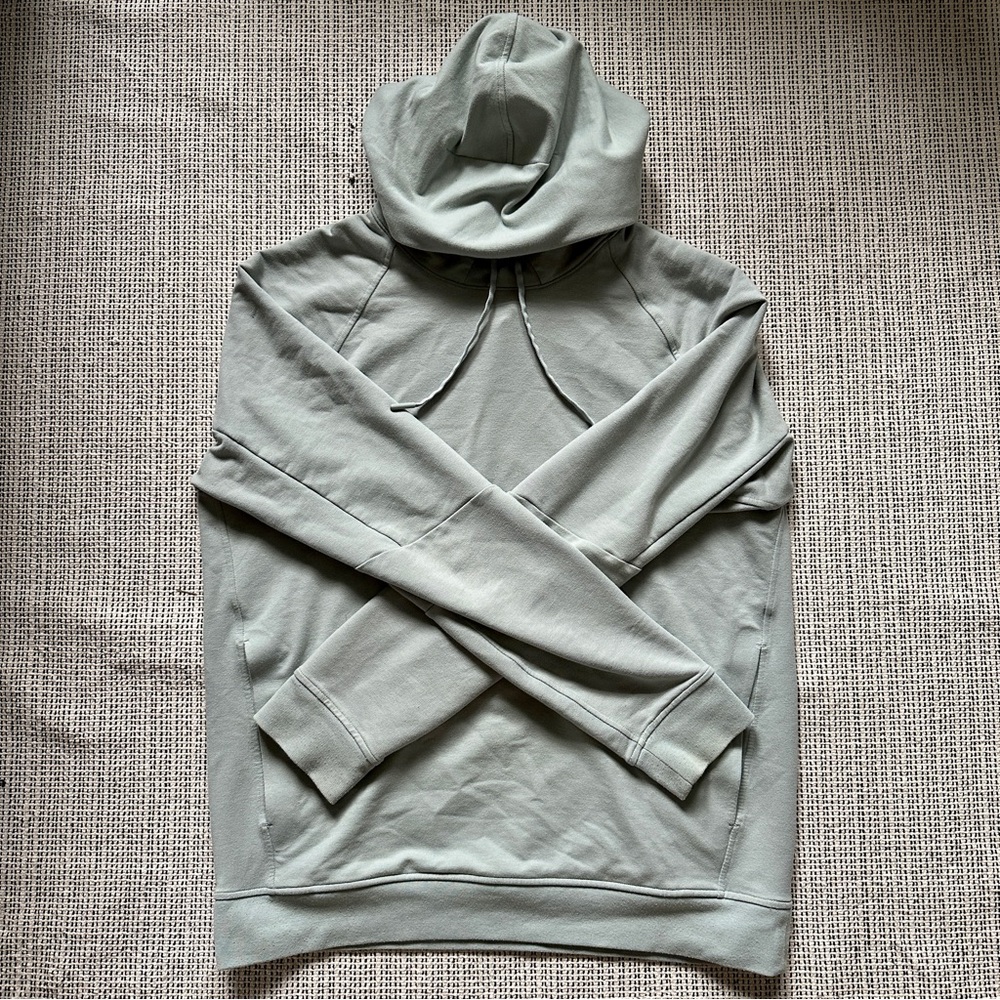 Lululemon Men City Sweat Pullover Hoodie Silver Blue/Mint Medium